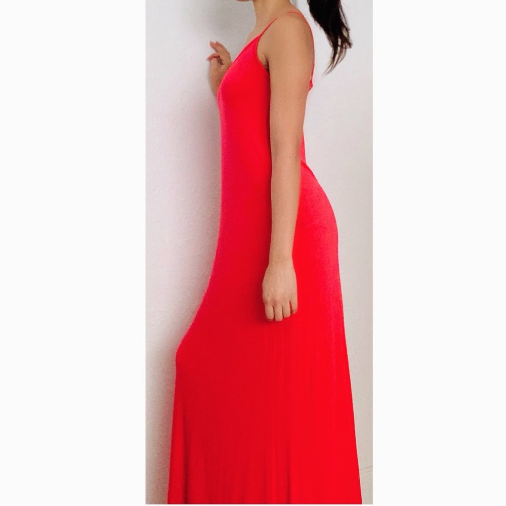 Red long dress